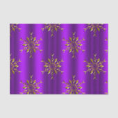 Weihnachtsstars aus Gold auf Lila Weihnachten Seidenpapier (Vorderseite)