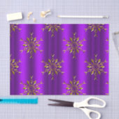 Weihnachtsstars aus Gold auf Lila Weihnachten Seidenpapier (Handwerk)