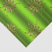 Weihnachtsstars aus Gold zu grünen Weihnachten Seidenpapier (Ausschnitt)