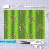 Weihnachtsstars aus Gold zu grünen Weihnachten Seidenpapier (Handwerk)