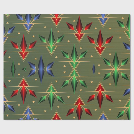 Weihnachtsstars Geschenkpapier (Flach)