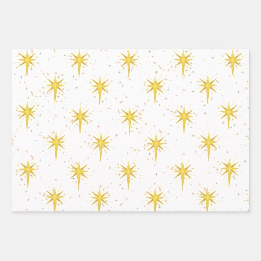 Weihnachtsstars Geschenkpapier Set (Vorderseite 3)