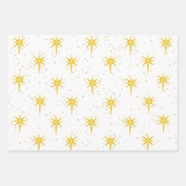 Weihnachtsstars Geschenkpapier Set