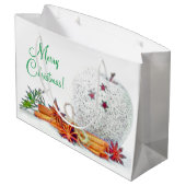 Weihnachtsstars Große Geschenktasche Geschenktüte (Rückseite Schrägansicht)