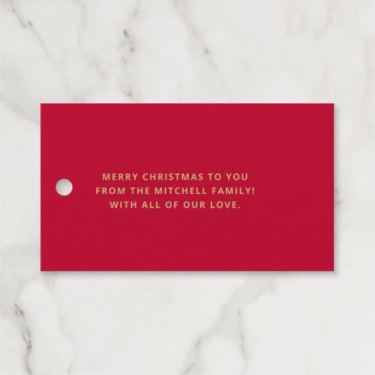 Weihnachtsstars | Handgeschriebenes Script Holiday Geschenkanhänger (Rückseite (Horizontal))