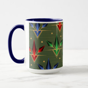 Weihnachtsstars kühne Primärfarben Tasse