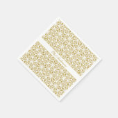 Weihnachtsstars Luxus Muster Personalisiert Gold Serviette (Ecke)