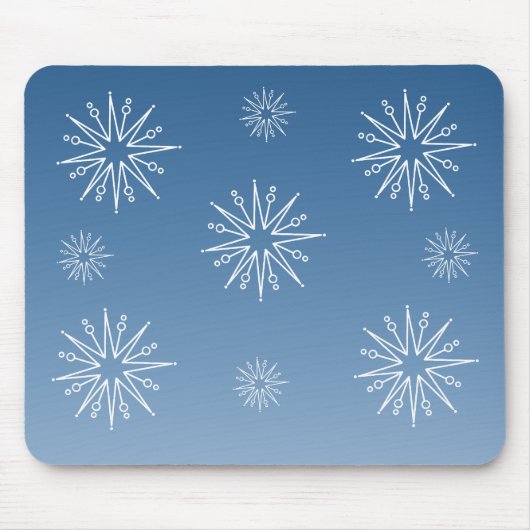 Weihnachtsstars Mousepad, blau Mousepad (Vorne)