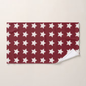 Weihnachtsstars Muster Red White Badhandtuch Set (Handtuch)