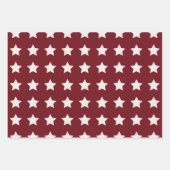 Weihnachtsstars Muster Red White Geschenkpapier Set (Vorderseite 3)