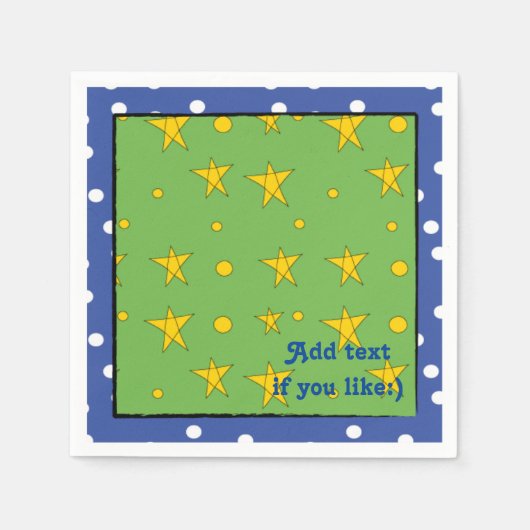 Weihnachtsstars/Napkins Cocktail Größe personalisi Serviette (Vorderseite)