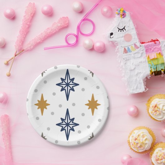 Weihnachtsstars Pappteller (Party)
