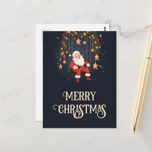 Weihnachtsstars Postkarte (Vorderseite/Rückseite Beispiel)