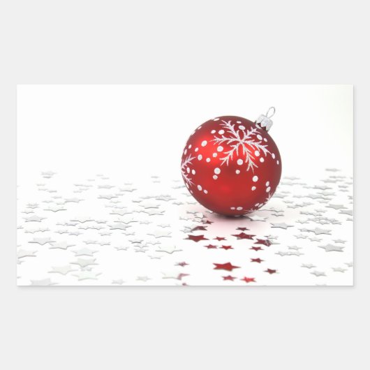 Weihnachtsstars Rechteckiger Aufkleber (Vorderseite)
