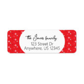 Weihnachtsstars-Rücksendeadressen-Aufkleber (Vorne)