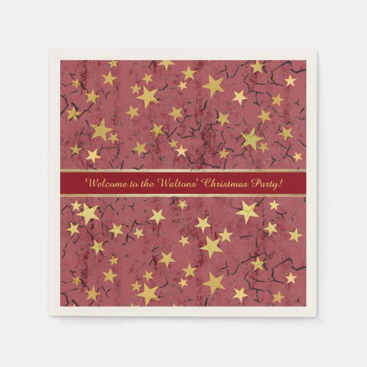 Weihnachtsstars ⭐ Text anpassbar Serviette (Vorderseite)