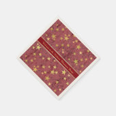 Weihnachtsstars ⭐ Text anpassbar Serviette (Ecke)