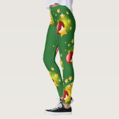 Weihnachtsstars und Balls Stretchpflanzen Leggings (Links)