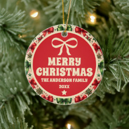 Weihnachtsstars und Bows Ornament