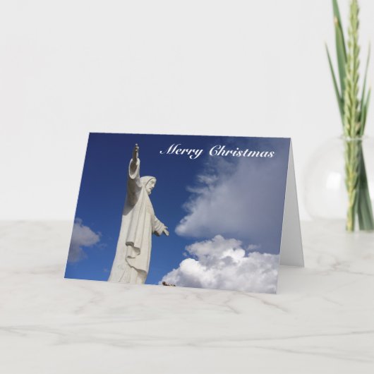 Weihnachtsstatue Feiertagskarte (Vorderseite)