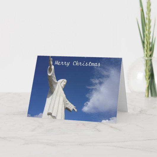 Weihnachtsstatue Feiertagskarte (Vorderseite)