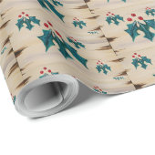 Weihnachtsstechpalme Geschenkpapier (Rolleneckpunkt)