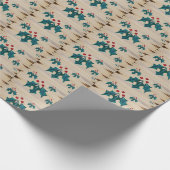 Weihnachtsstechpalme Geschenkpapier (Ecke)