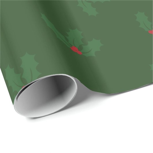 Weihnachtsstechpalme Geschenkpapier (Rolleneckpunkt)