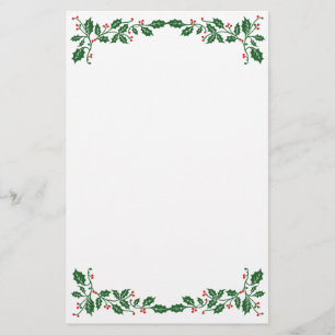 Weihnachtsstechpalmen-Beeren-Gewohnheits-Foto Briefpapier