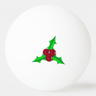 Weihnachtsstechpalmen-Blatt Tischtennisball