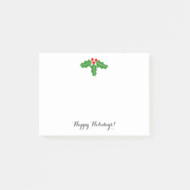 Weihnachtsstechpalmen-Blätter und -beeren Feiertag Post-it Klebezettel