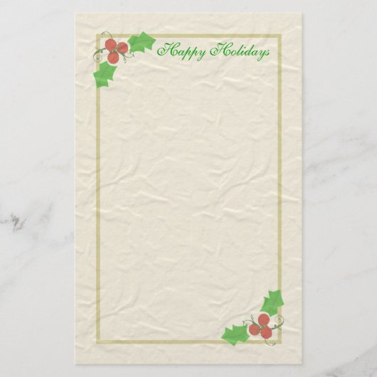 Weihnachtsstechpalmen-Briefpapier Briefpapier (Vorderseite)