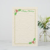 Weihnachtsstechpalmen-Briefpapier Briefpapier (Stehend Vorderseite)