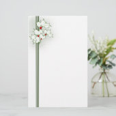 Weihnachtsstechpalmen-Briefpapier Briefpapier (Stehend Vorderseite)