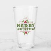 Weihnachtsstechpalmen-Liter-Glas Glas (Rückseite)