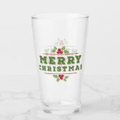 Weihnachtsstechpalmen-Liter-Glas Glas (Vorderseite)