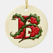 Weihnachtsstechpalmen-Monogramm B