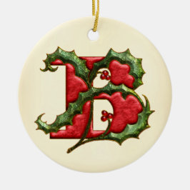 Weihnachtsstechpalmen-Monogramm B Keramikornament
