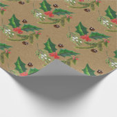 Weihnachtsstechpalmen-Packpapier Geschenkpapier (Ecke)