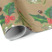 Weihnachtsstechpalmen-Packpapier Geschenkpapier (Rolleneckpunkt)