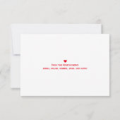 Weihnachtsstechpalmen-roter Feiertag danken Ihnen Dankeskarte (Rückseite)