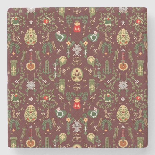 Weihnachtsstein-Untersetzer Steinuntersetzer (Vorderseite)