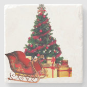 Weihnachtsstein-Untersetzer Steinuntersetzer (Vorderseite)