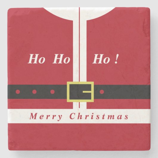 Weihnachtsstein Untersetzer Weihnachtsmann Geschen (Vorderseite)
