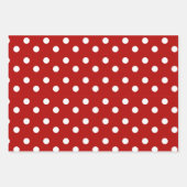 Weihnachtssteine & Bäume Custom Monogram Red Geschenkpapier Set (Vorderseite 3)