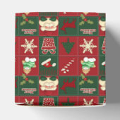 Weihnachtssteine-GASTGESCHENK-Box, quadratische He Geschenkschachtel (Oben)