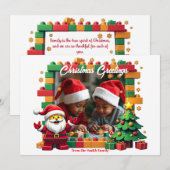 Weihnachtssteine & Kichern Karte (Vorne/Hinten)