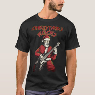 Weihnachtssteine mit Gitarre T-Shirt