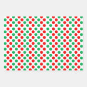 Weihnachtssteine rot weiß und grün geschenkpapier set (Vorderseite 2)