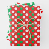 Weihnachtssteine rot weiß und grün geschenkpapier set (Beispiel)